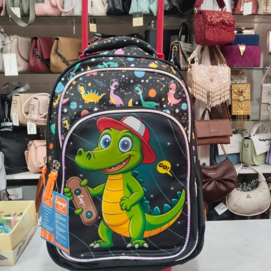 KiddyKart 3D Character Trolley School Bag